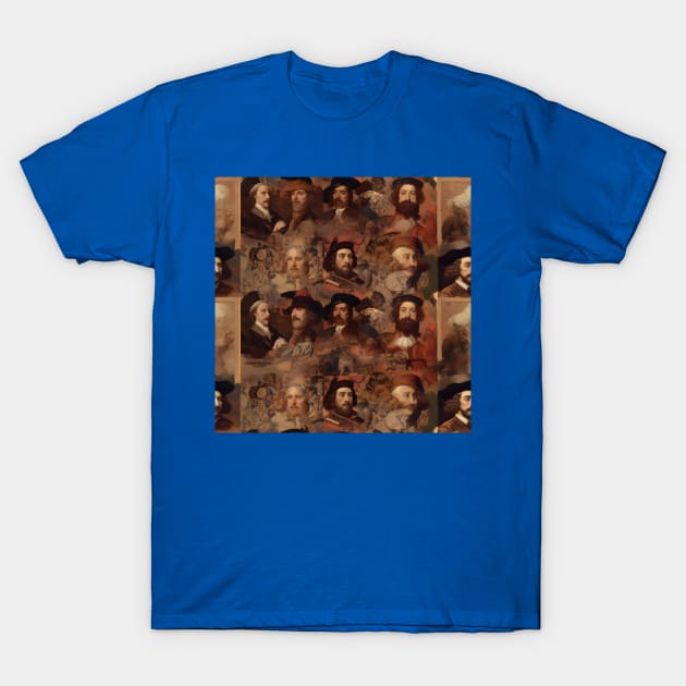 Rembrandt Paintings Mashup T-Shirt by Grassroots Green